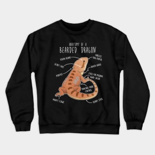 Bearded Dragon Lizard Reptile Anatomy Crewneck Sweatshirt